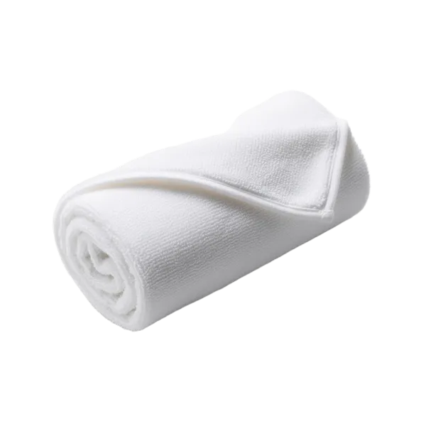 Sealed oshibori towel in branded packaging